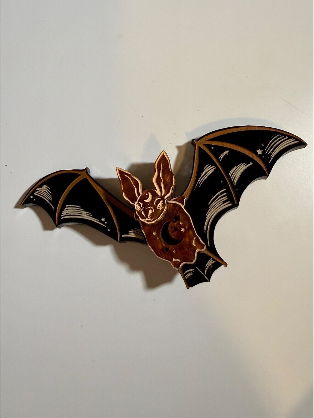 Bat Brooch - Kirbee Lawler Acrylic Celestial Gothic Halloween Animal Witchy Pin